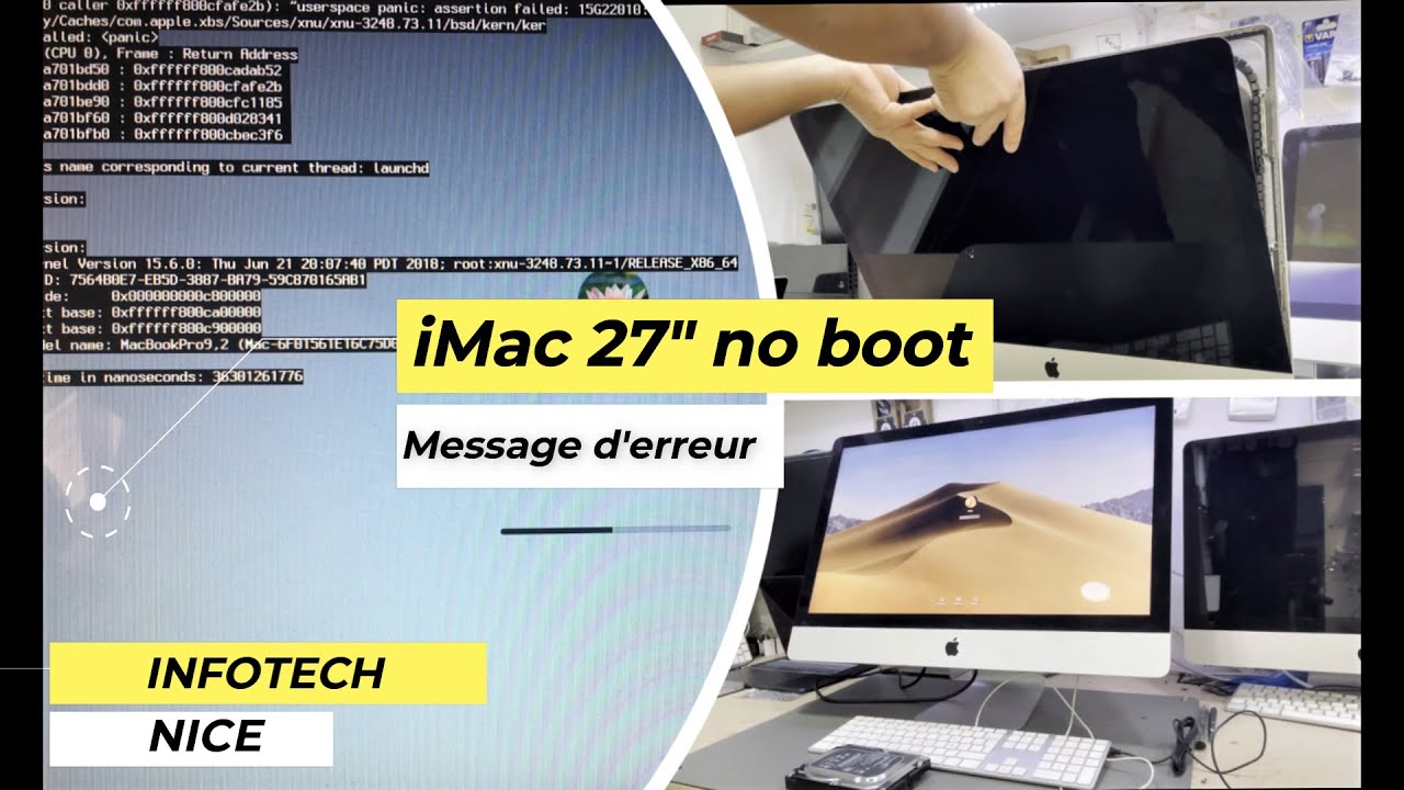 iMac ne démarre pas - Message d'erreur - No system -  iMac No boot on system .