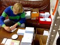 Folding letters, sealing envelops