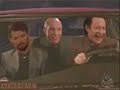 commander reiker, commander data and captain picard listening to rap in a convertable 

song is 
