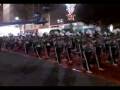 Reedley High Pirate Band marching at the Hollywood Santa Parade