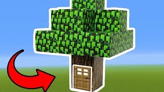 Minecraft Tutorial: How to live inside a tree! "House in a Tree Tutorial"