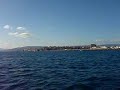 navegando frente a la marina de palamós en el diablillo