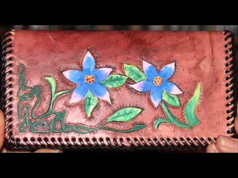 how to dye tooled leather
