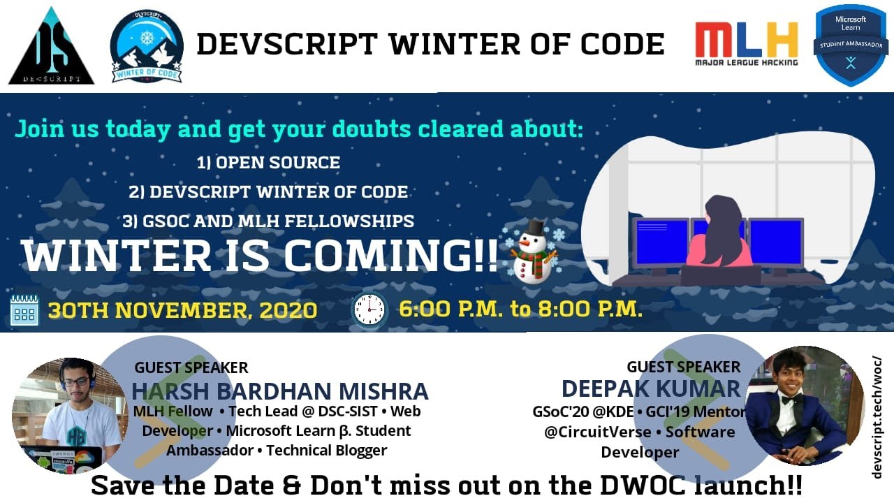 DevScript Winter of Code Event Launch