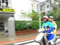 Soji and Xindi on a Scooter in Taibei Soji and Xindi on a Scooter in Taibei