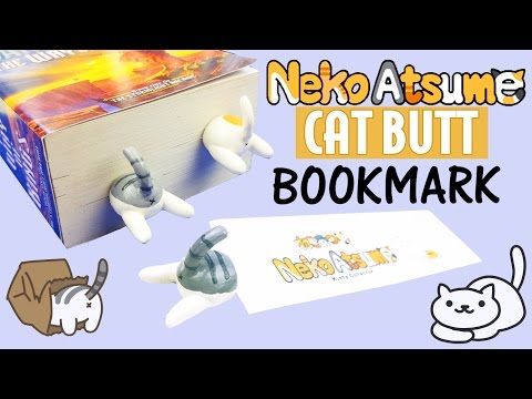 DIY CAT BUTTS BOOKMARK How to make Neko Atsume Polymer Clay tutorial craft DIY