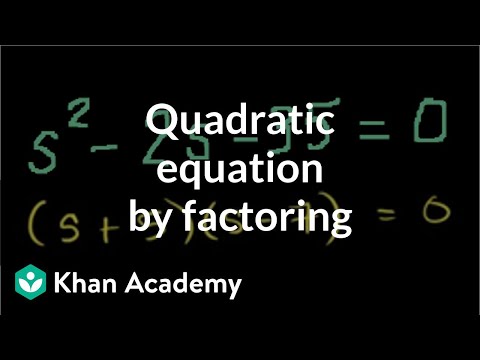 Solving a quadratic equation by factoring