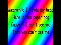 paper bag by anna nalick with lyrics on the screen