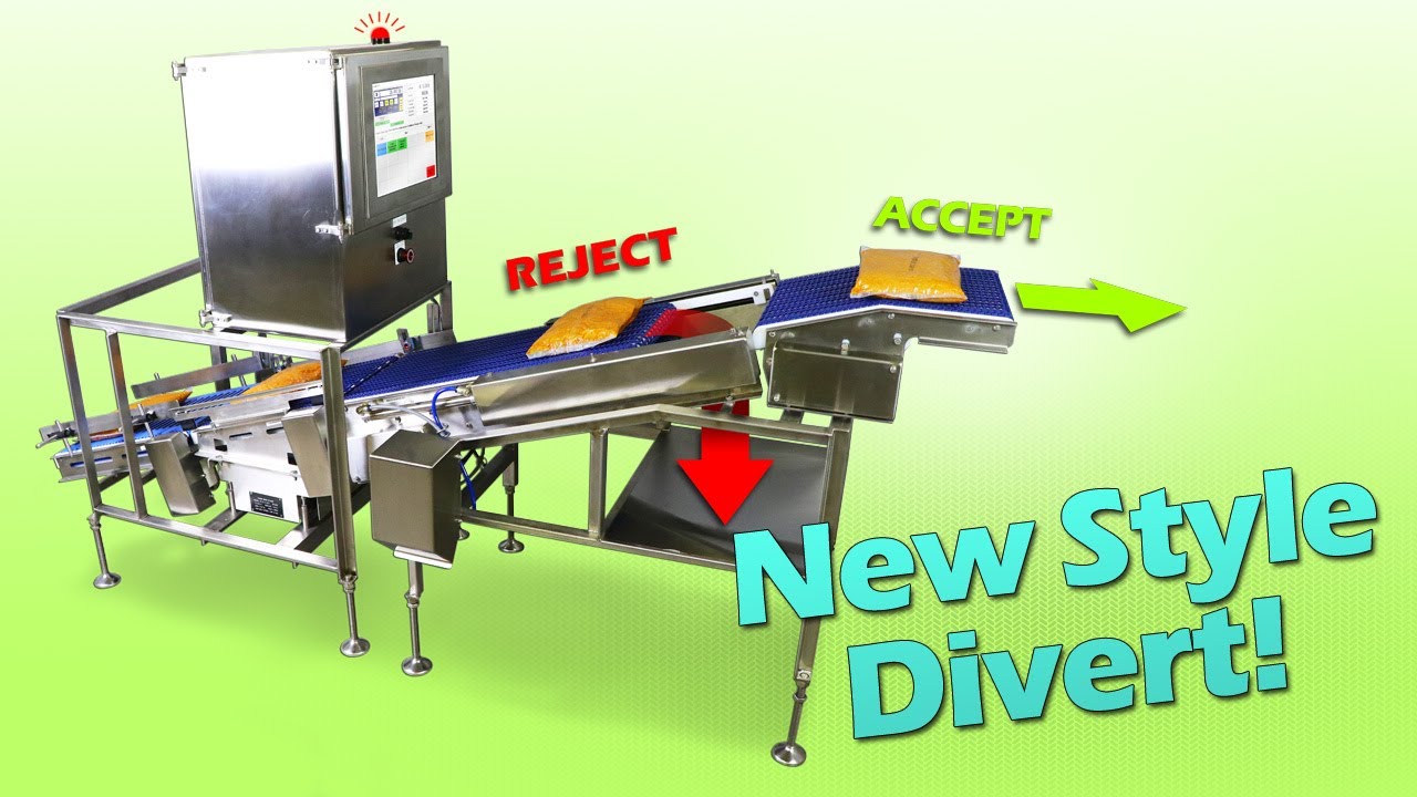 Inclined Checkweigher with Space Saving Divert