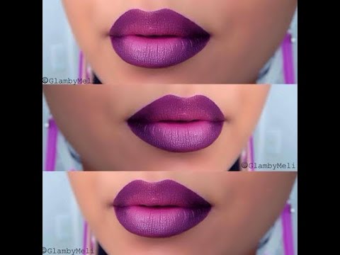 how to do purple ombre lips