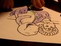 Alexis colors pic of Barney!