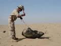 Magnetic Meteorite in the desert
