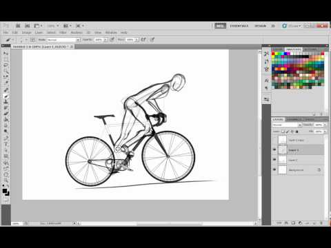 how to draw bicycle