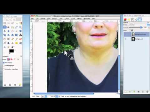 how to isolate image from background gimp