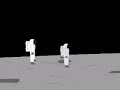 2 astronauts play golf on the moon