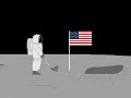 2 astronauts play golf on the moon