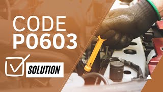 OBD Code p0603 Guide to Repair