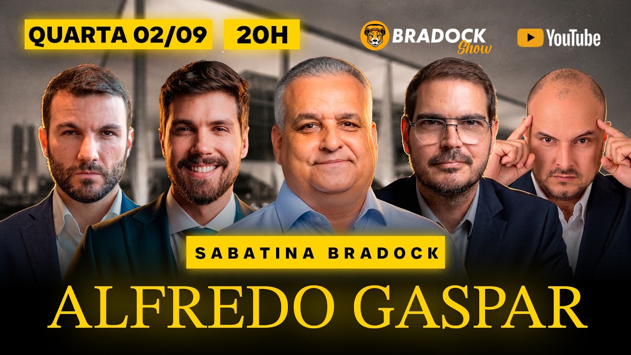 🔴 SABATINA COM ALFREDO GASPAR, CANDIDATO A VICE PRESIDENTE DA REPÚBLICA | Bradock Show 02/09/2026