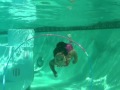 3yr old swimming through rings