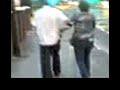 Drunk couple stumbling home.