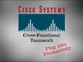 old motivational video made to promote teamwork at cisco.  funny part at the beginning.  notice the tongue in cheek reference to bad motivational posters with rowers and eagles.  most people who saw this never really got the contrast between hokey corporate mottos with the rugby theme.  sad commentary on corporate culture.  the best scene of the video was cut with the cisco tatoo on the top of someone's ass.