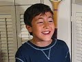 Robert sings with a jaw extender