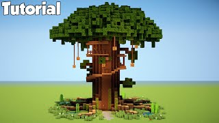 How To Build A Cool Tree House In Minecraft Tutorial Minecraftvideos Tv