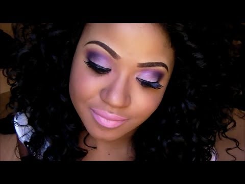 how to smokey purple eye