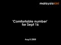 'Comfortable number' for Sept 16