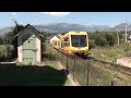 Creuament del Z150 procedent de Vilafranca Del Conflent amb desti La Tour De Carol-Enveig, amb el Tren Groc encapçalat per el Z102 procedent de La Tour De Carol-Enveig, amb desti Vilafranca De Conflent.