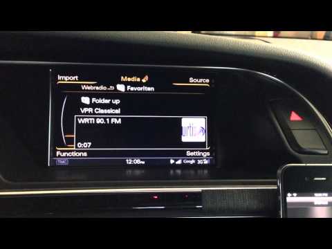 how to stream music to audi