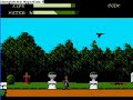 dr. jekyll and mr. hyde on nintendo. dr. jekyll and mr. hyde? is a 1988 side-scrolling action game for the nintendo entertainment system loosely based on the novel strange case of dr jekyll and mr hyde. gameplay alternates between the characters of dr. jekyll and mr. hyde based on the player's ability to either avoid or cause damage. dr. jekyll is on his way to his wedding with the lovely miss millicent. as he walks to the church with his cane in hand, several townspeople, animals, and other obstacles accost him, causing him to become angry. if his anger reaches a certain level, he transforms into mr. hyde and is taken to a nightmarish world of monsters. as mr. hyde kills these monsters, his anger abates and eventually he transforms back into dr. jekyll. there are two endings to the game. the normal ending occurs when dr. jekyll reaches the church at the end of the sixth level. dr. jekyll weds miss millicent and 'end' is displayed with the wedding march playing in the background. the alternative ending occurs when mr. hyde reaches the church. in this case, a boss named letule appears. after defeating the boss, mr. hyde transforms back into dr. jekyll. a more detailed scene of the wedding is shown with dr. jekyll kissing miss millicent. the screen fades with 'end' displayed, and lightning strikes a few moments later. a silhouette of what appears to be mr. hyde with a cross behind him appears.
