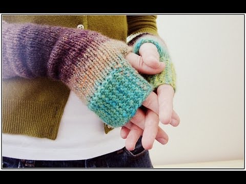 how to knit easy mittens