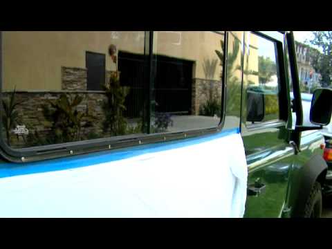 Step 1 – Rear Rubber Window Channel Install – Land Rover Defender – Garrison Outfitters™