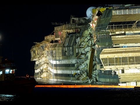 cruise ship Italy - The WRECK of Italy's Costa Concordia cruise ship begin to EMERGE from water A multinational crew has completed the salvage of the wrecked Italian cruise ship...
