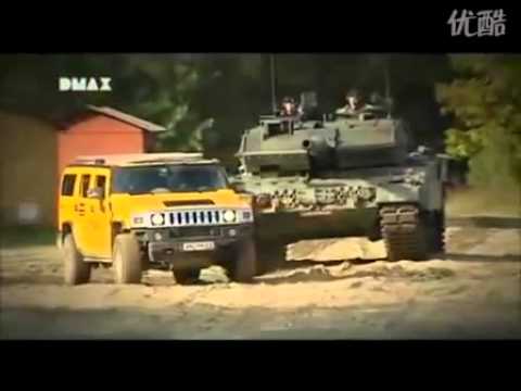 HUMMER H2 and Leopard 2A6.flv
