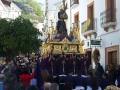 Jesus Nazareno en la mañana del Viernes Santo en la plaza de España.Acompañado por la A.M Ntro Padre Jesus Nazareno 