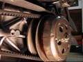 Yamaha C3 close-up of the pulleys in action.