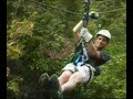 Lucas on a zip line in Barbados