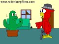 Gangsters paradise - bird & cactus cartoon