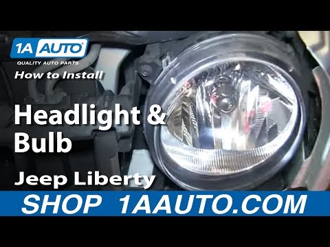 How To Install Replace Change Headlight and Bulb 2005-07 Jeep Liberty