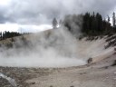 Volcanic water pools in Yellowstone National Park