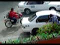 Brianna getting a taxi in Bolivia w/ her Grandmom