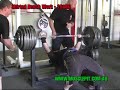 In the lead up to the 2008 Australian Powerlifting Championships on October the 4th (which is now only 2 weeks away) the crew work out their opening lifts.The lifter here weighed in at 102.6 KG on this training day and is on target to compete at 100KG. Baring injury this lift of 250KG will be his opening lift.For all the staunch Raw fans we will have some lifts uploaded from our next Raw comp which is in November.