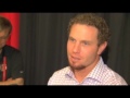 Texas outfielder Josh Hamilton discusses recovering from his past drug issues, being selected as a starter in the All-Star game and how much he anticipates facing off against Roy Halladay on Tuesday night.
