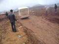 Correct way to go up mud in a commuter bus