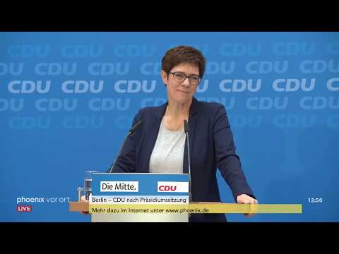 Annegret Kramp-Karrenbauer nach der CDU-Prsidiumss ...