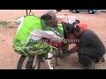 Lubing the chain Lubing the chain