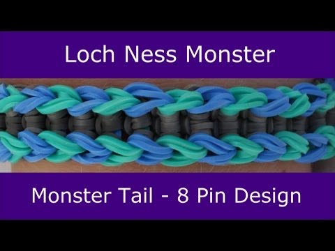 Loch - This is an instructional video for how to make a Monster Tail® Loch Ness Monster Bracelet by Choon's Design, the makers of Rainbow Loom®. Level: 8 Pin Design...