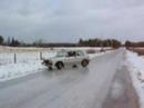 Slippery road conditions